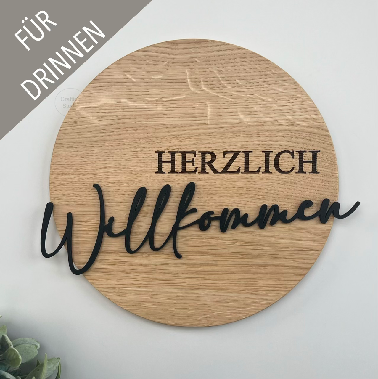 {Herzlich Willkommen} Haustürschild, Titelbild
