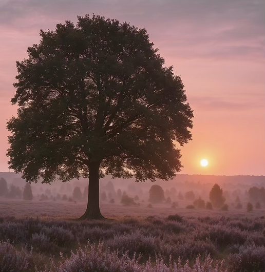 Eiche in der Lüneburger Heide