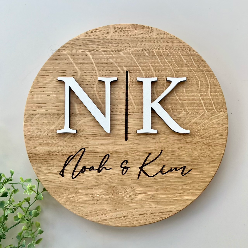 Personalisiertes Namensschild für die Haustür {Zwei Namen}, in weiß