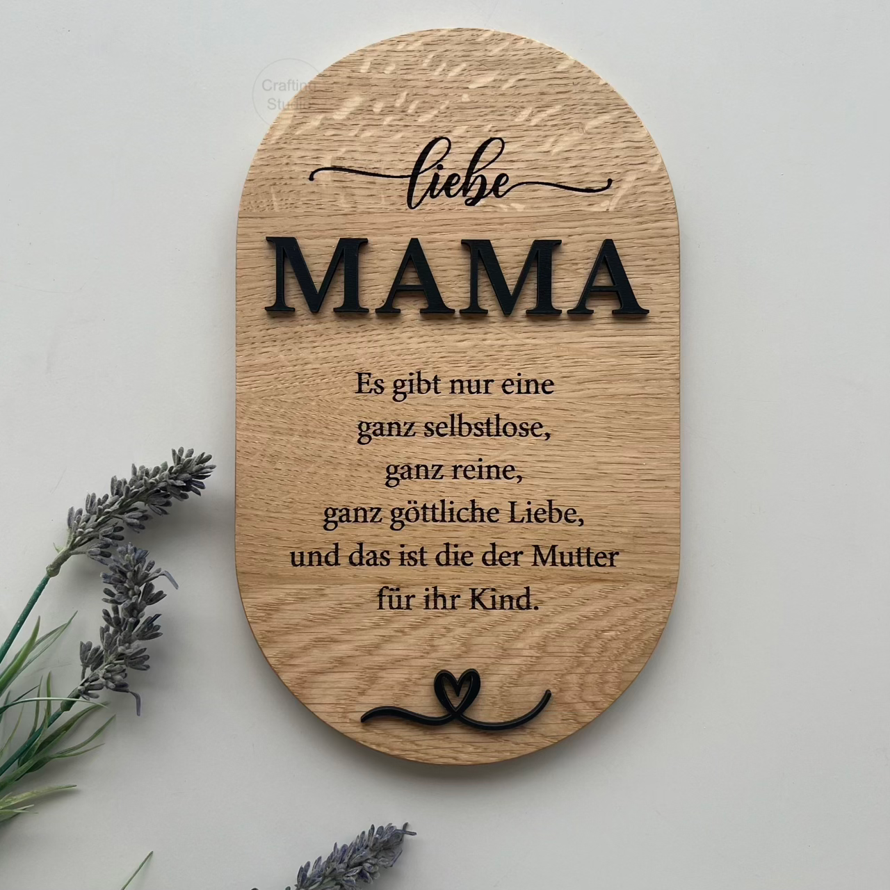 Muttertagsgeschenk aus Holz mit Gravur, Titelbild