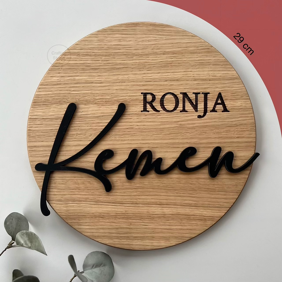 Miniaturbild: Wohnungstürschild aus Holz | für Singles | für DRINNEN, 29 cm