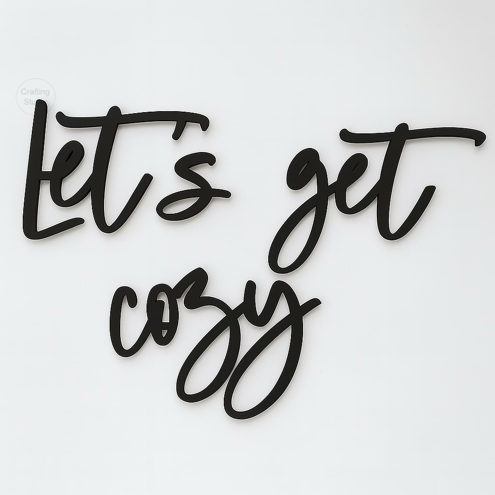 Wandtattoo {Let´s get cozy} 3D Text, Titelbild