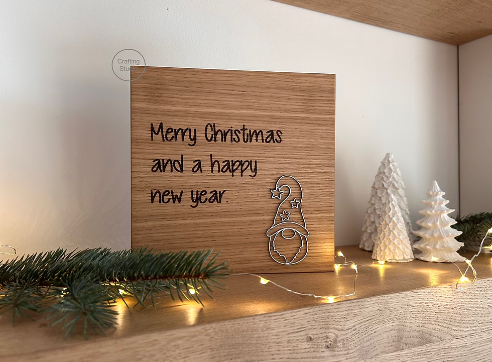 Lustiges Holzschild Merry Christmas {Empfangsschild} mit Nikolaus, Titelbild