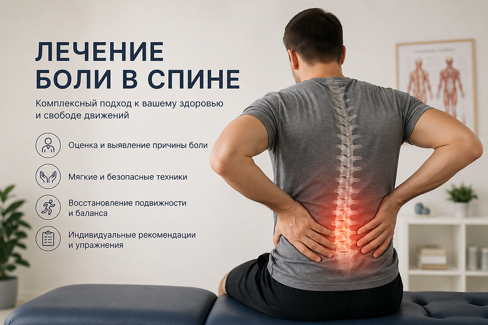 Лечение боли в спине в Таллинне: причины, методы и когда обращаться к специалисту