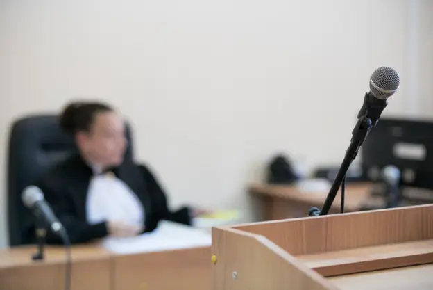 A judge presides over a court proceeding.