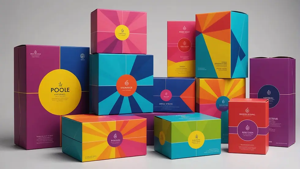 A beautifully designed package featuring vibrant colors and unique shape