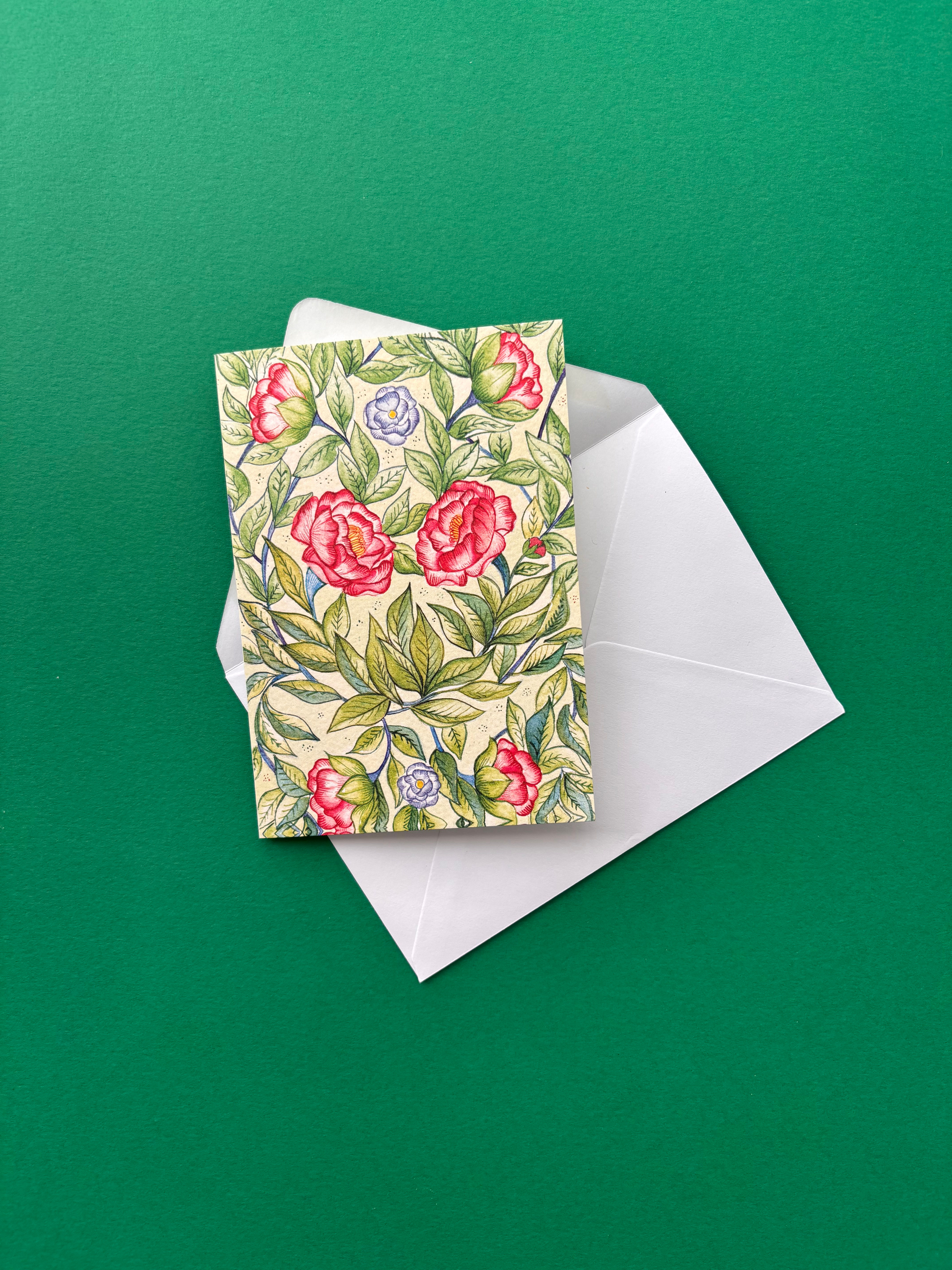 Blank Card-Peony