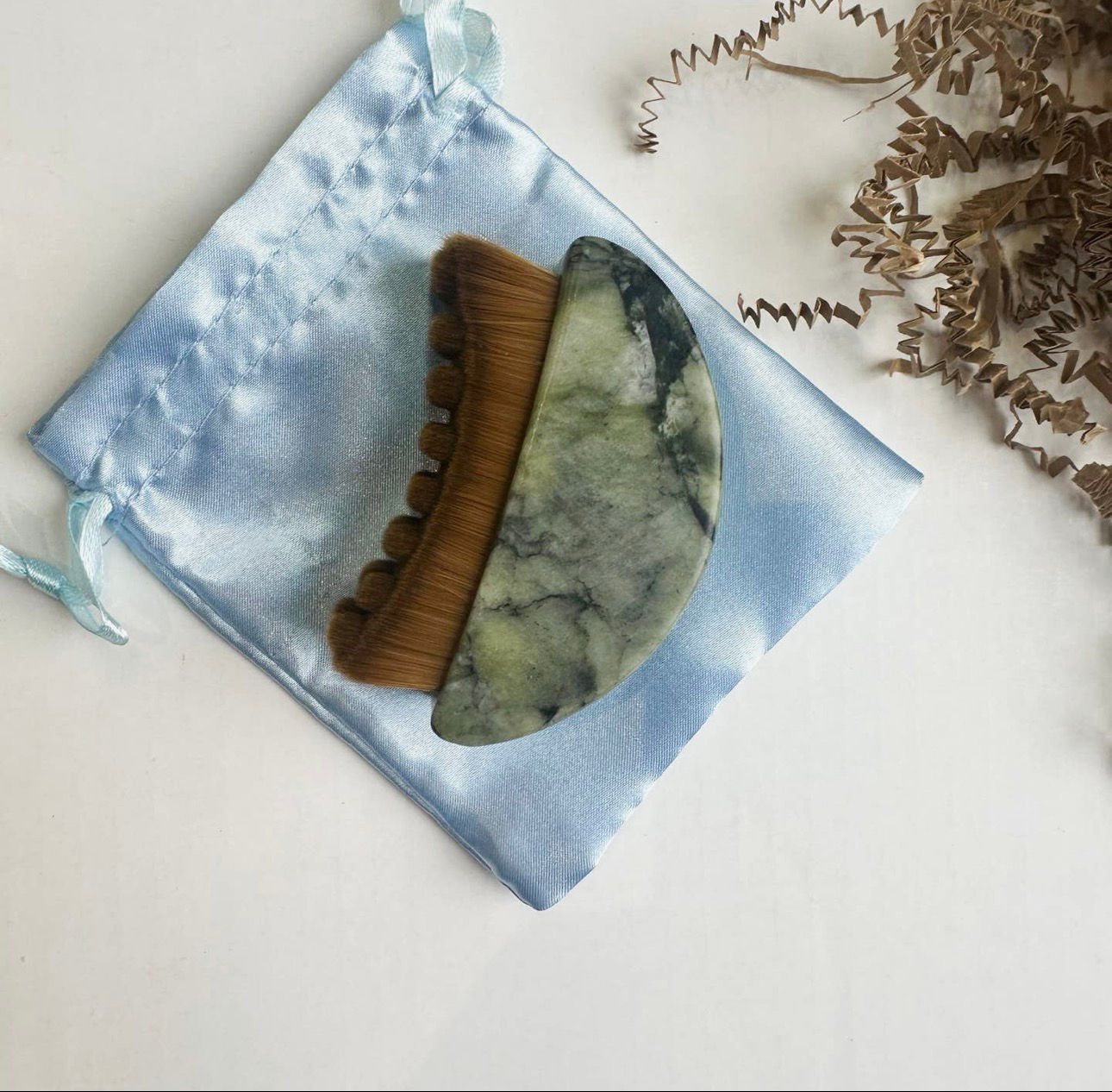 Natural Crystal Lymphatic Brush-Natural Jade