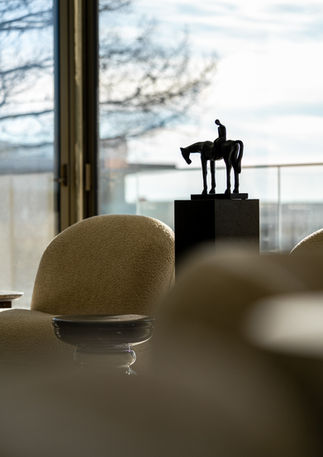 Luxury décor detail vignette with natural light in Carvoeiro