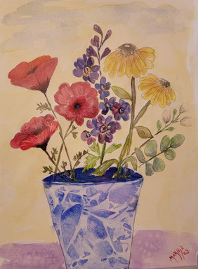 antique garden flower pot