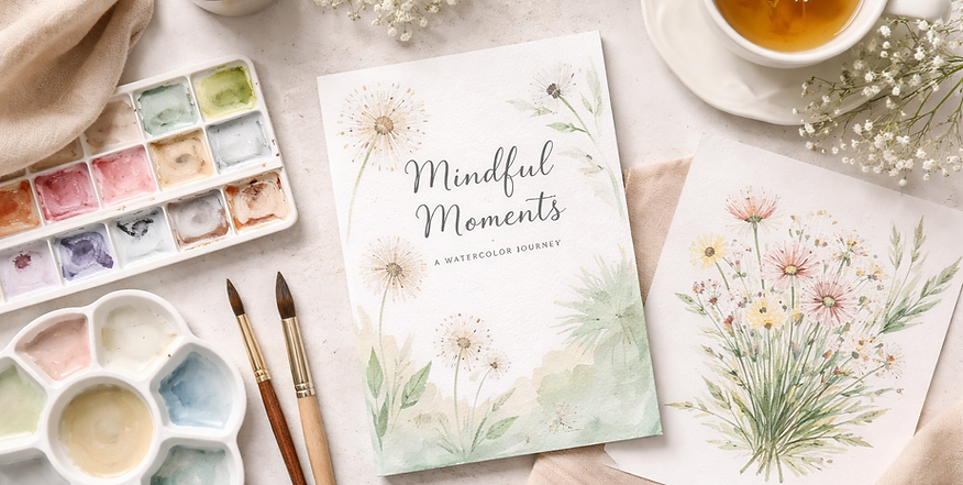 Serene watercolor painting setup.png