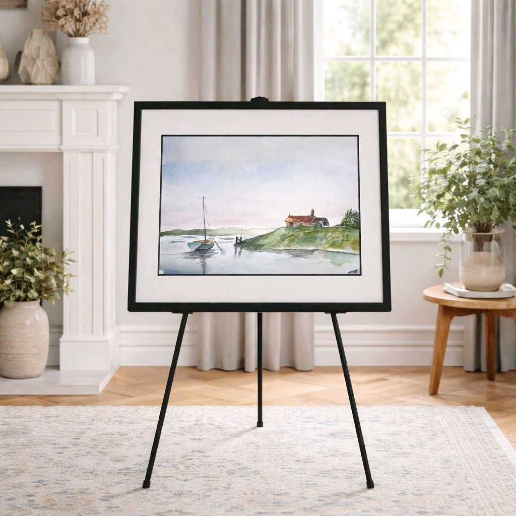 Sailboat by the Shore | Coastal Watercolor Landscape Painting