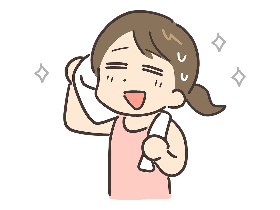 汗のつぶ　が私を整える