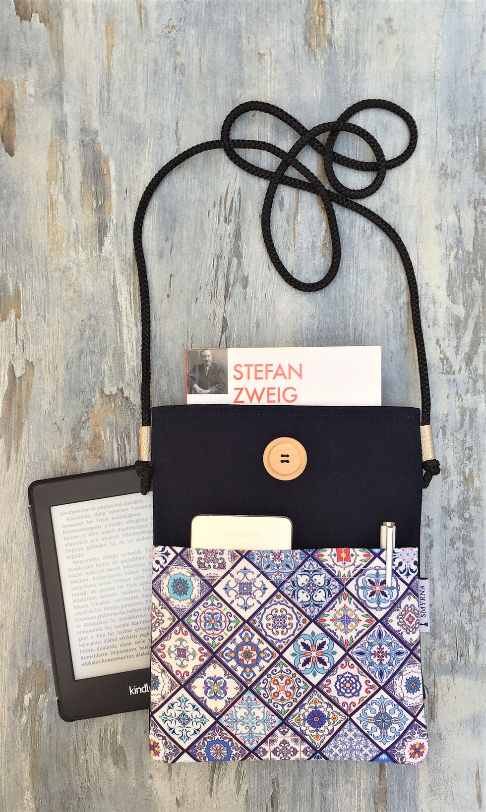Küçük resim: Kitap Kılıfı - Kitap Çantası ( Book Sleeve ) ,Çini