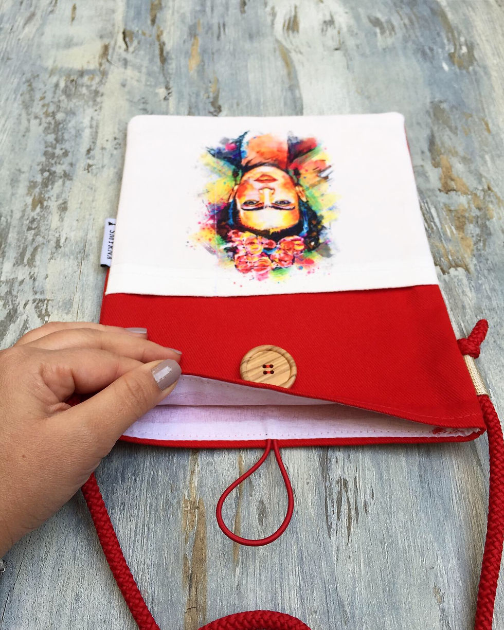 Küçük resim: Kitap Kılıfı - Kitap Çantası ( Book Sleeve ) , Frida