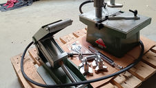 Image of the Morsø UP-M, a used precision machine for cutting and joining wooden frames, designed for accurate and efficient wood processing
