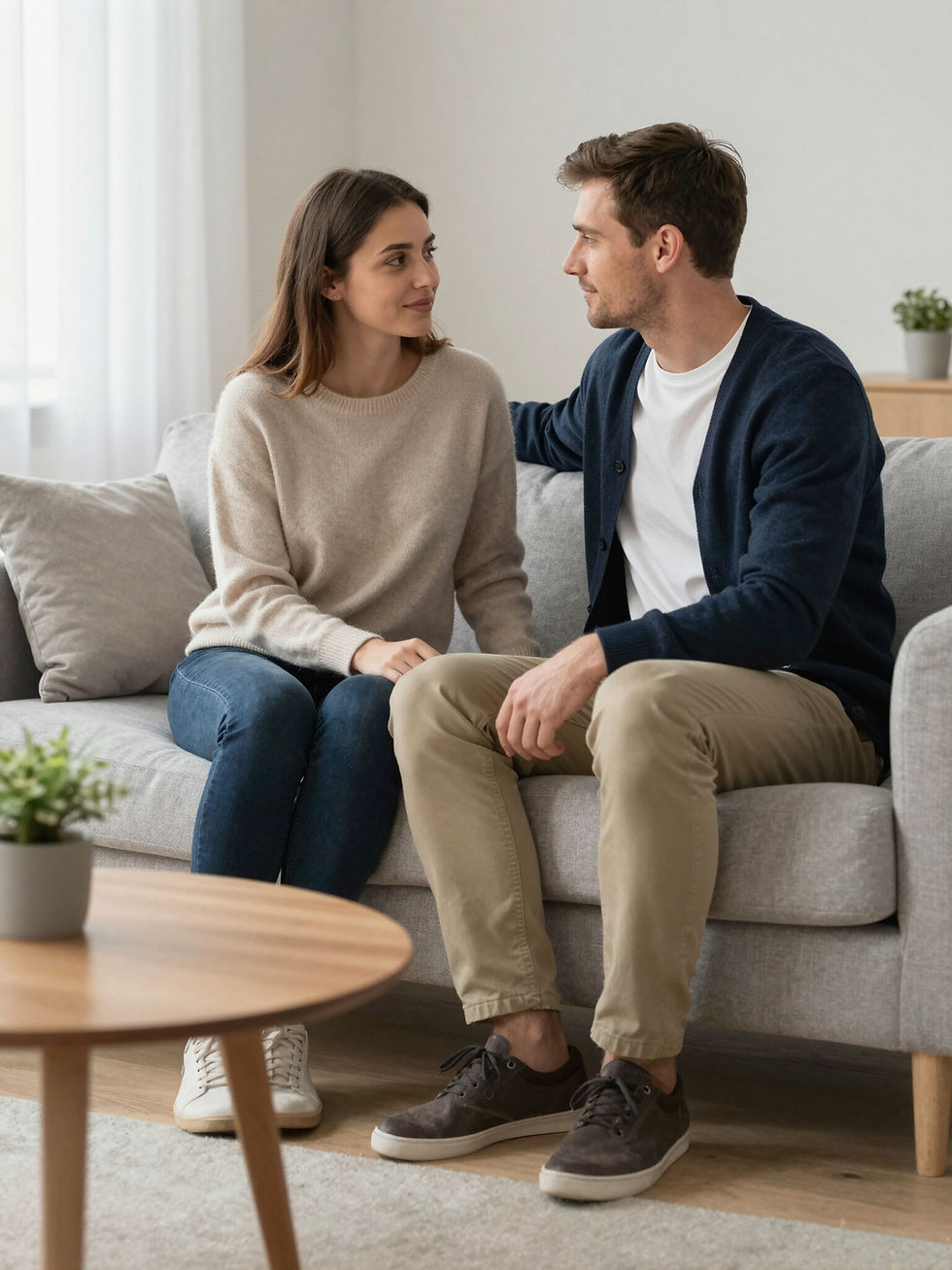 couples sitting in therapy room