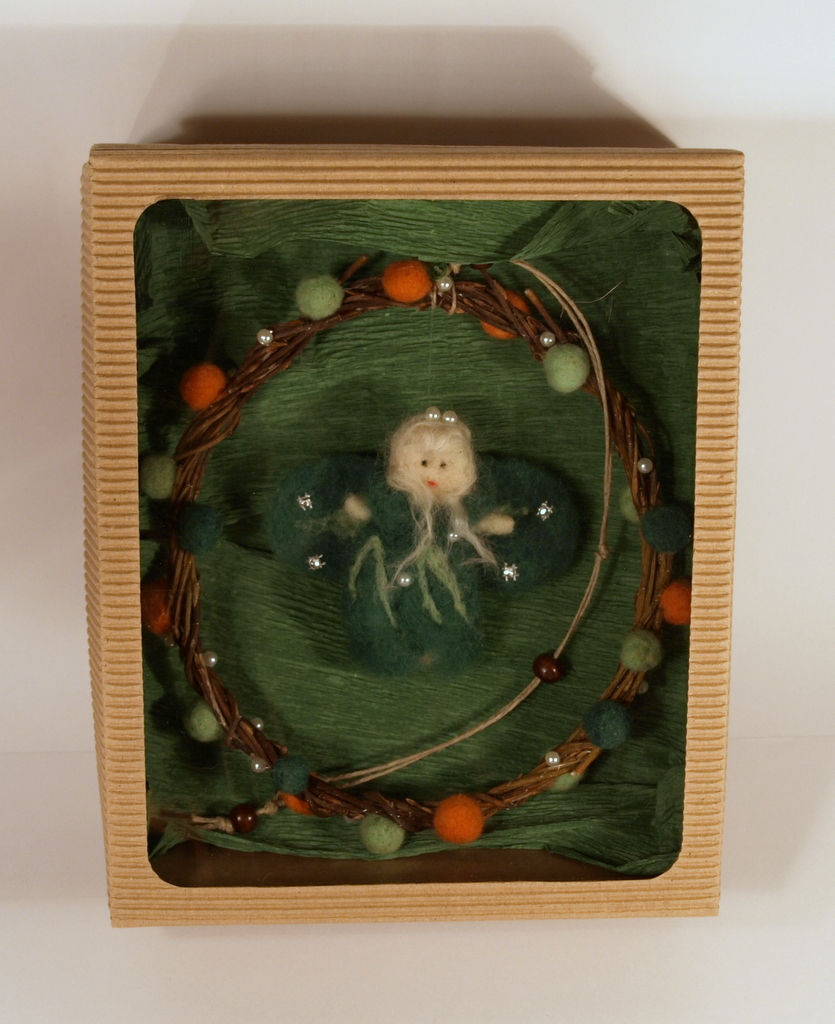 Thumbnail: Needle felted fairy mobile,  Irish nature fairy