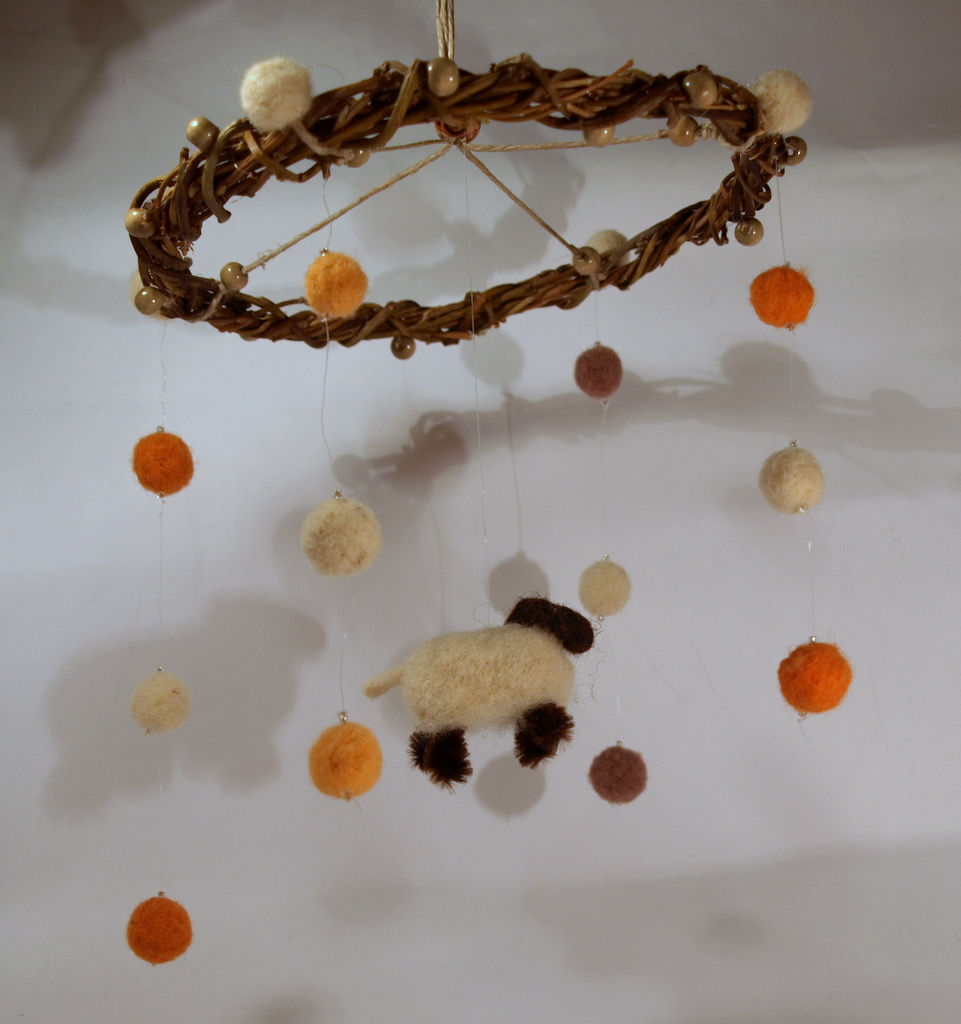 Thumbnail: Needle felted sheep mobile