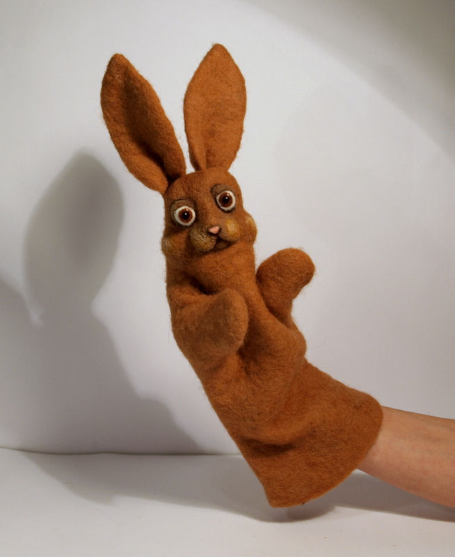 Thumbnail: Bunnies, original hand made puppets
