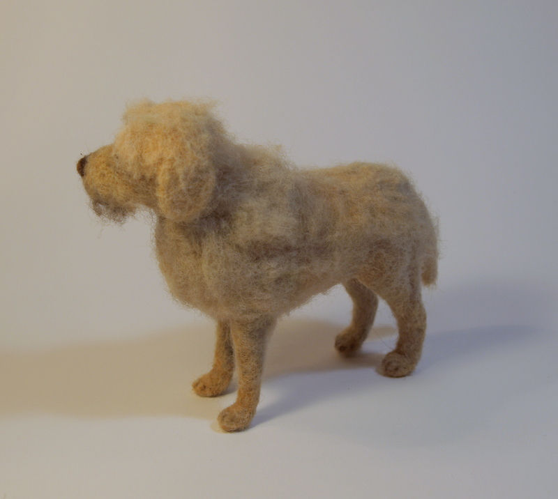 Thumbnail: Tivon, needle felted mix breed