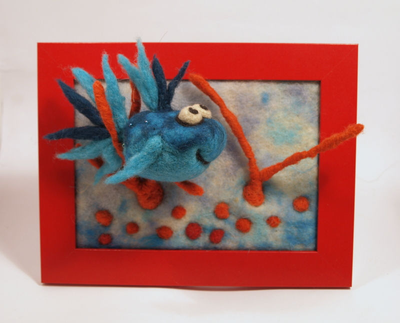 Thumbnail: Framed Lapis fish