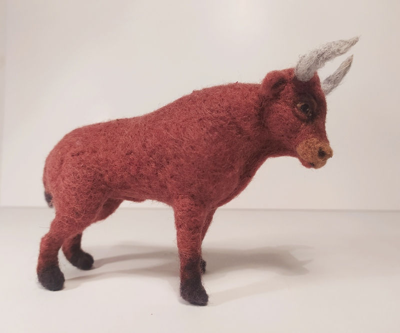 Thumbnail: Needle felted bull