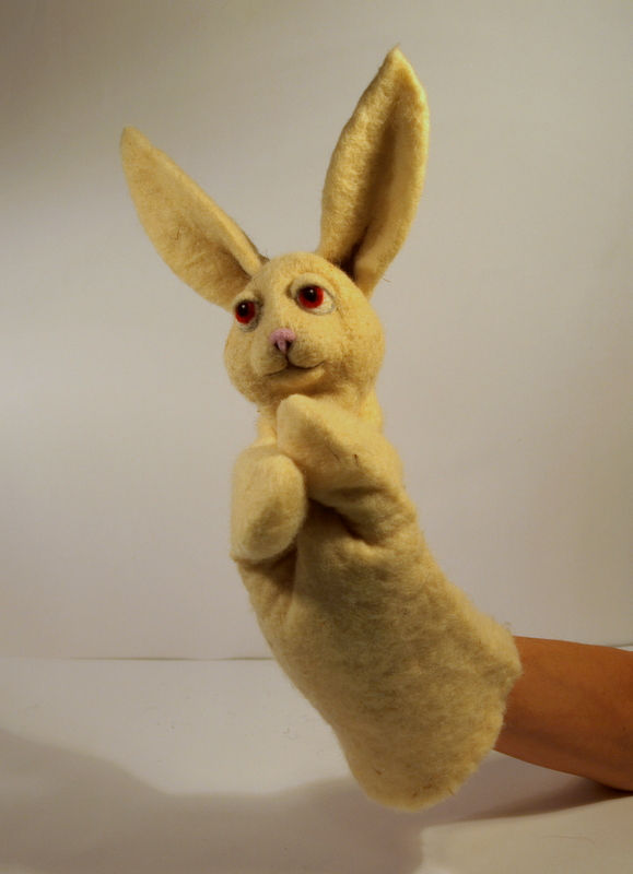 Thumbnail: Bunnies, original hand made puppets