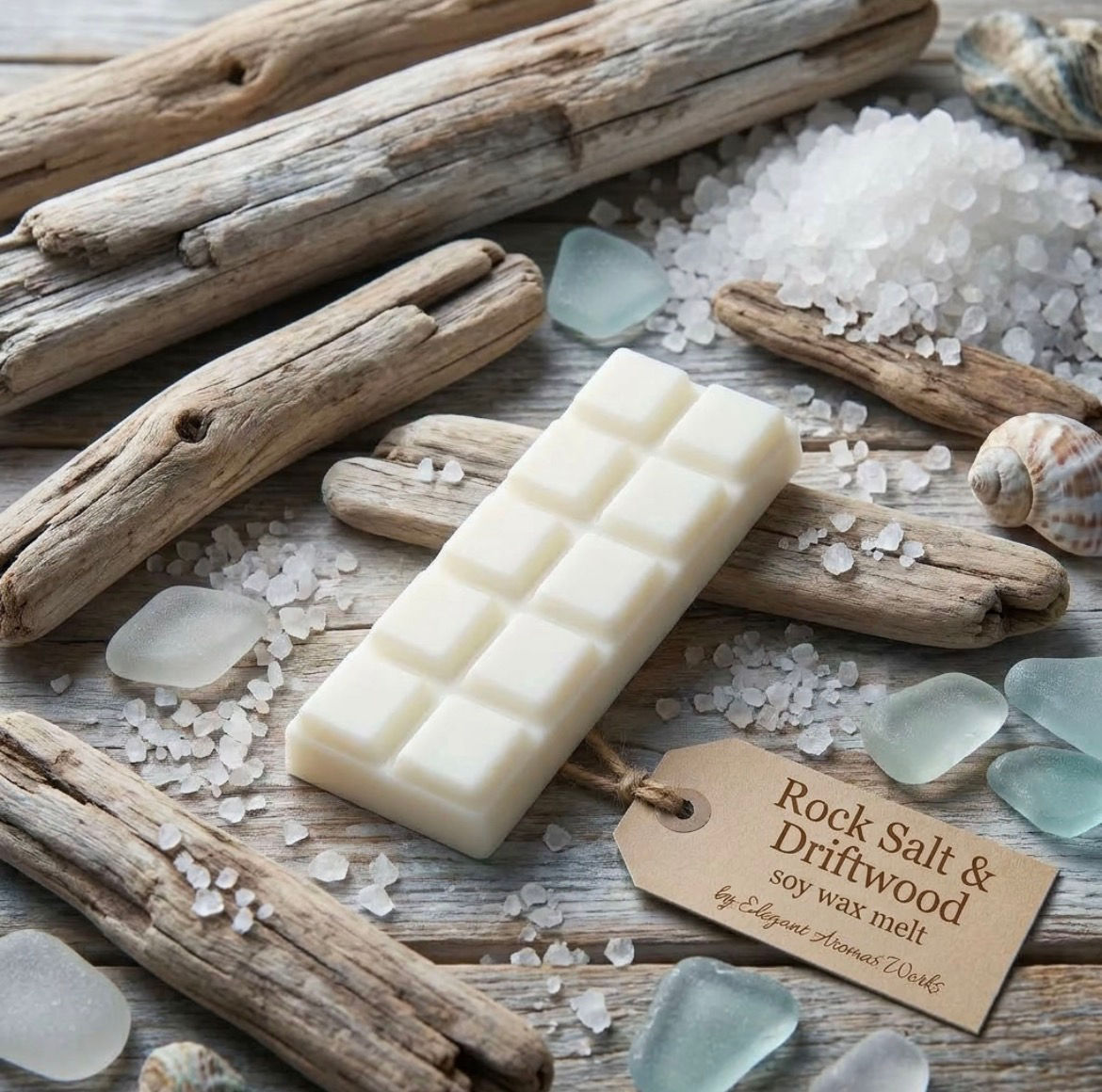 Rock Salt & Driftwood Wax Melts/Snap Bars