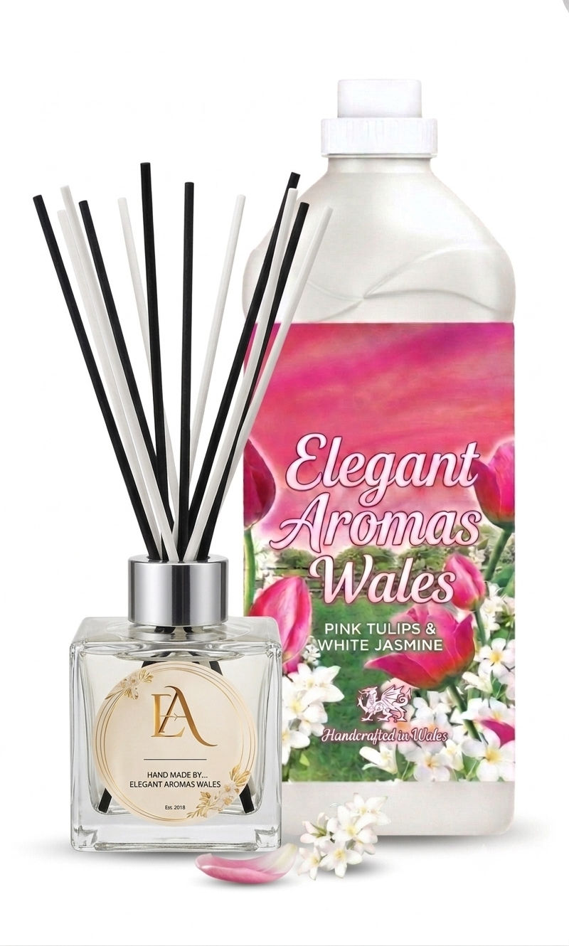 Pink Tulips & White Jasmine Reed Diffuser