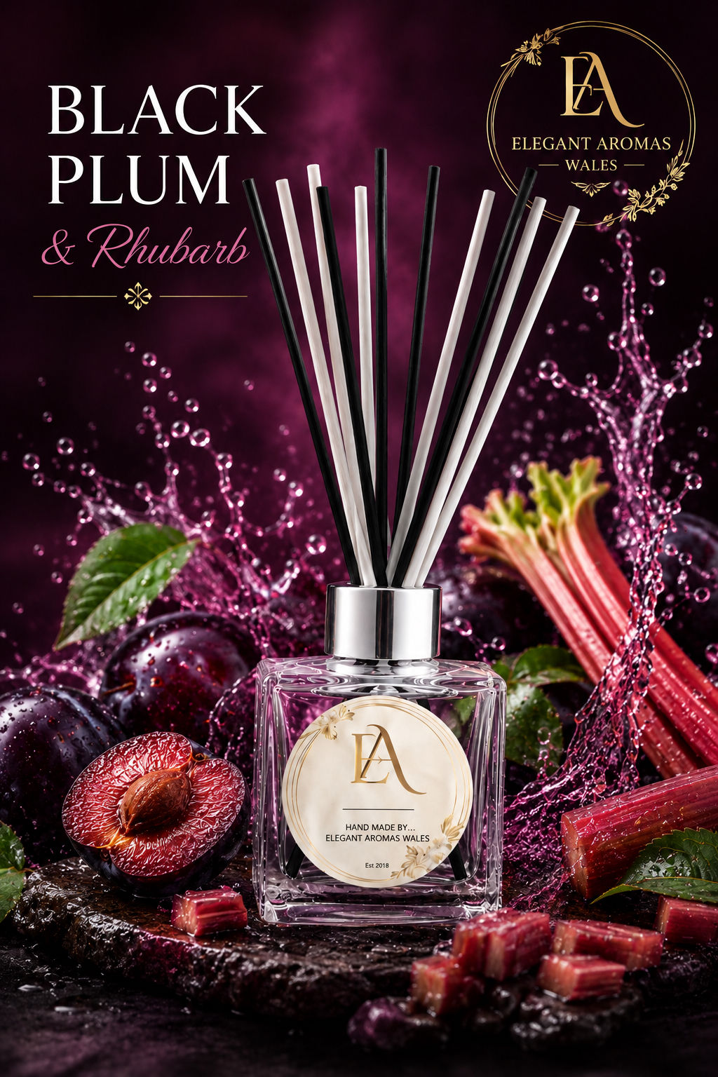 Black Plum & Rhubarb Reed Diffuser
