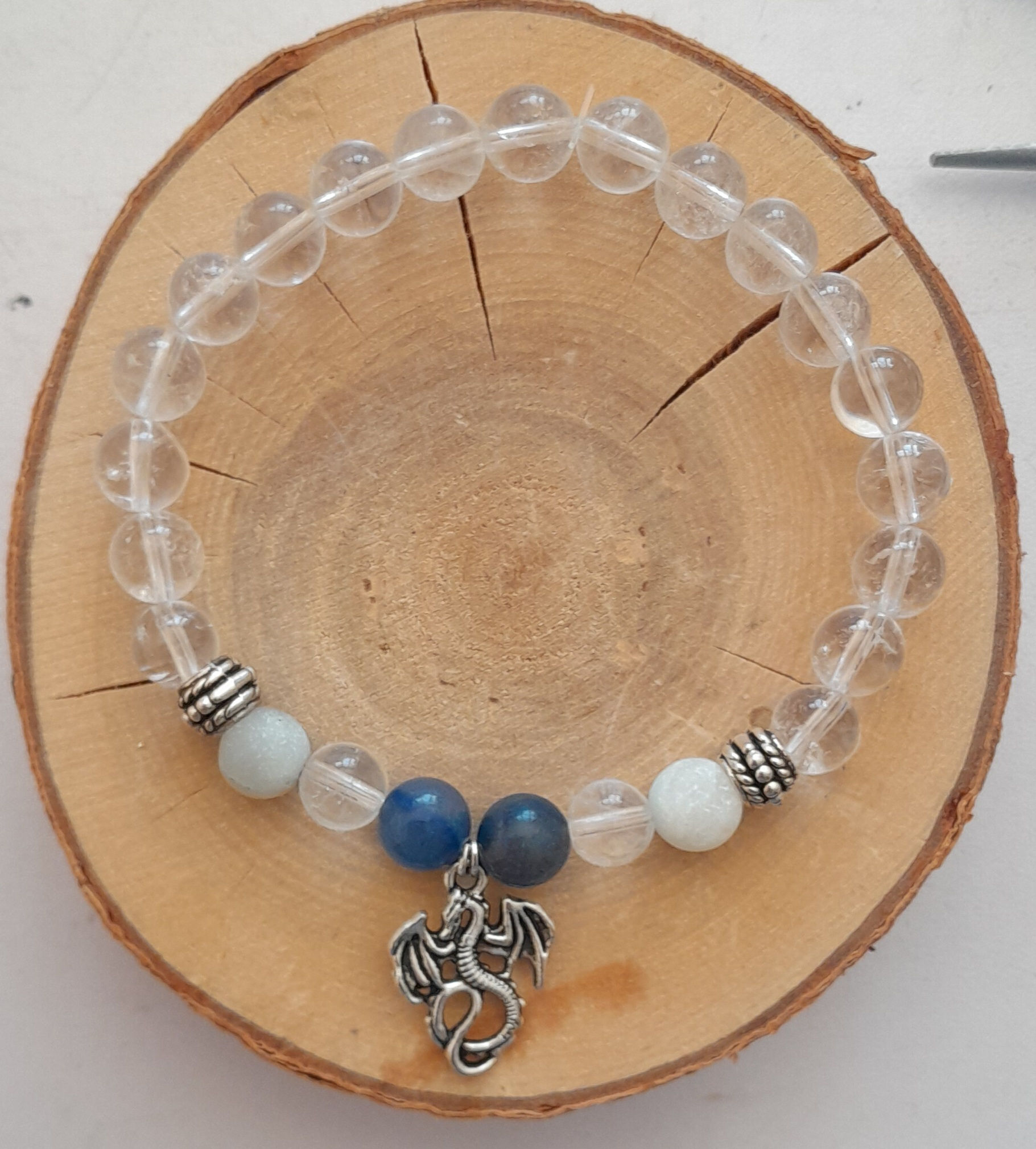 Bracelet dragon cristal de roche