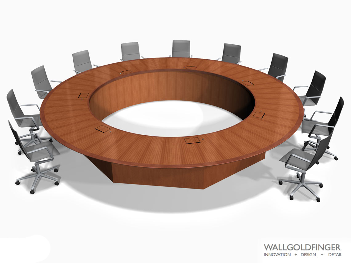 WallGoldfinger round boardroom tables