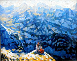 Оленина О.В.«В горах Черногории». Х., м. 70х85.