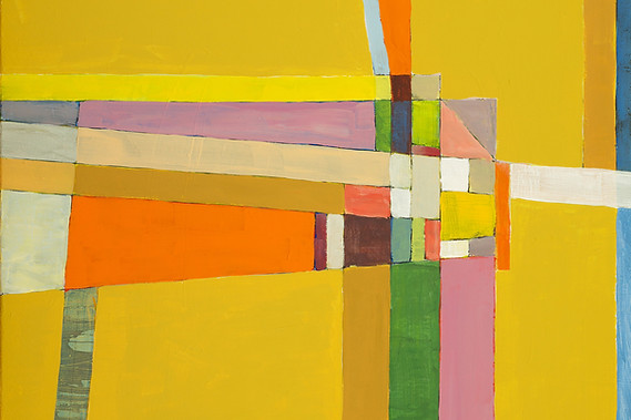 Peinture abstraite jaune