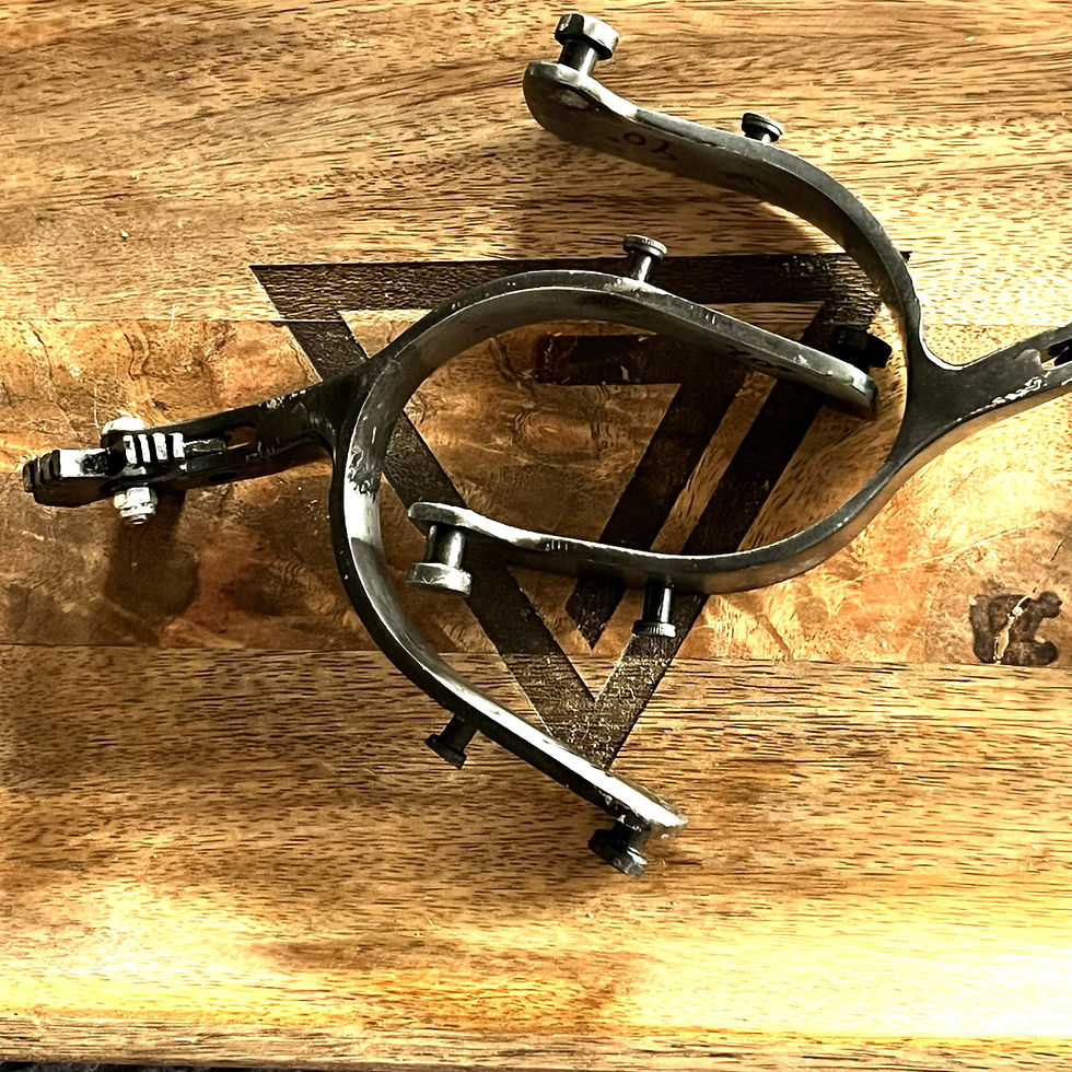 Nitro Bulls Black Bull Riding Spurs | Nitro Bulls Gear