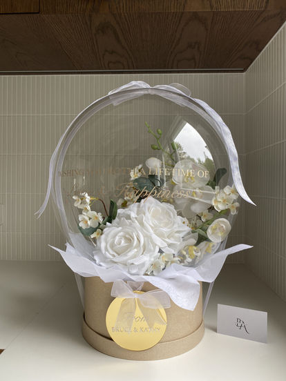 Fresh Flower Bobo Balloon Bubble Atelier Florist. Dried Flowers. Artificial Flower Bouquet Christchurch