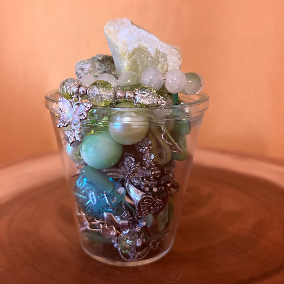 Thumbnail: Fairy Green Love Affair Mystery Jewellery Jar | 15 Accessories & 3 Crystals