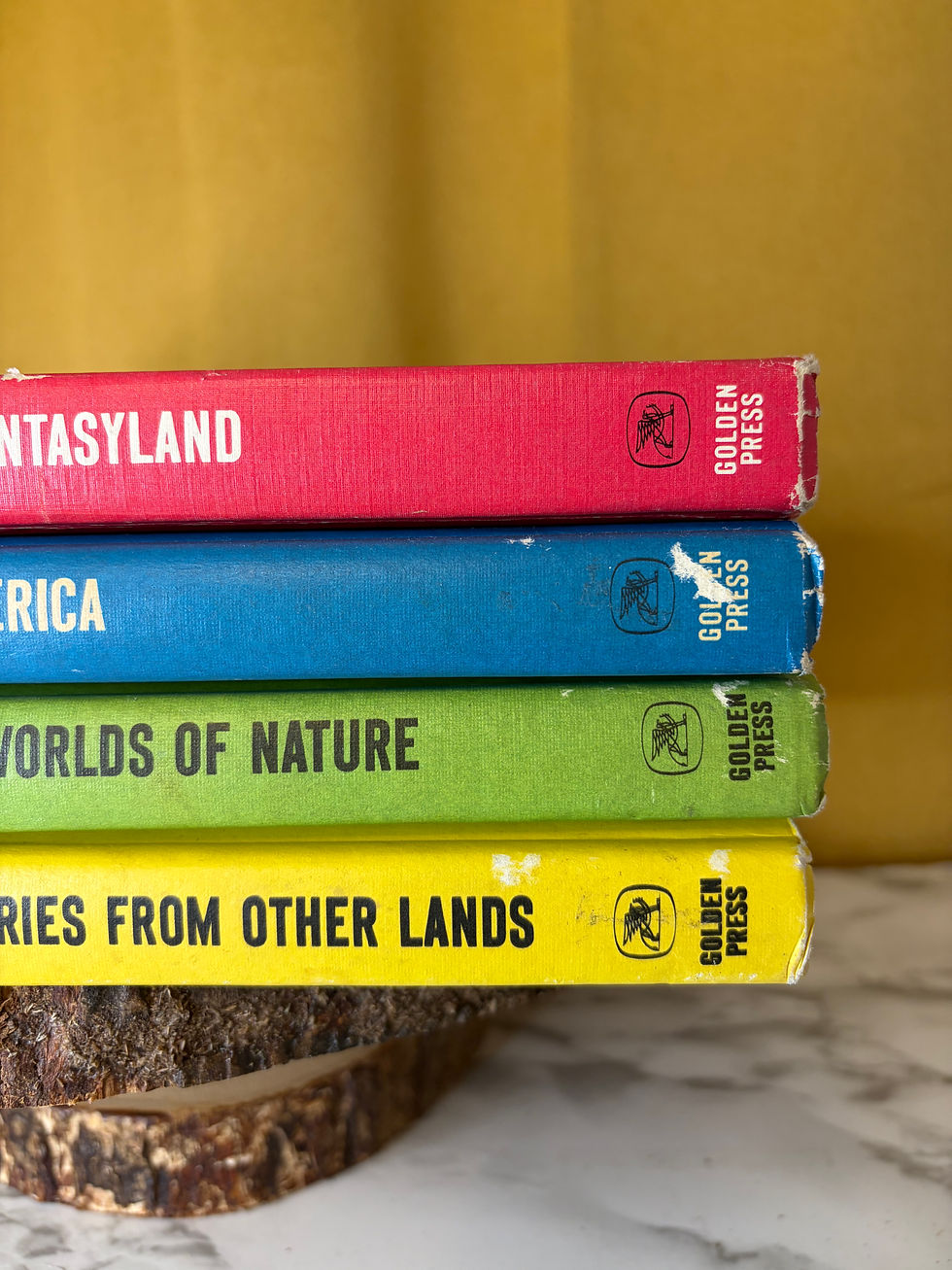 Thumbnail: Vintage Walt Disney Book Set | Golden Press Wonderful Worlds of Walt Disney | Fa