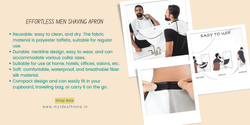 Effortless men shaving apron