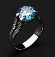 anello diamante blu