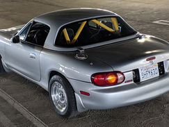Test vehicle for personal branded NB generation Miata parts