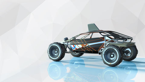 Completely modular car can be modified to fit play space zones