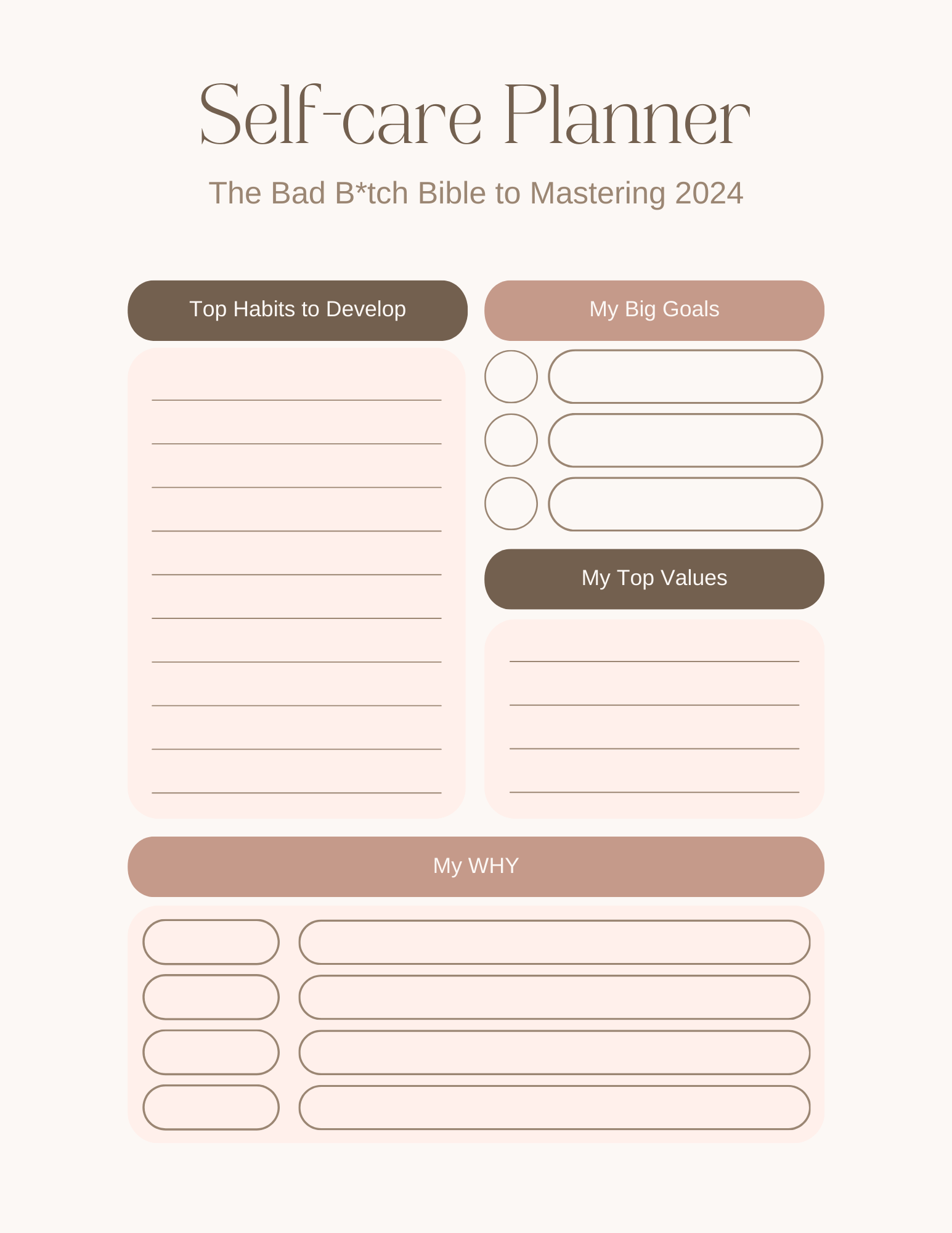Digital Self-Care Planner 2024 - Complimentary Offer