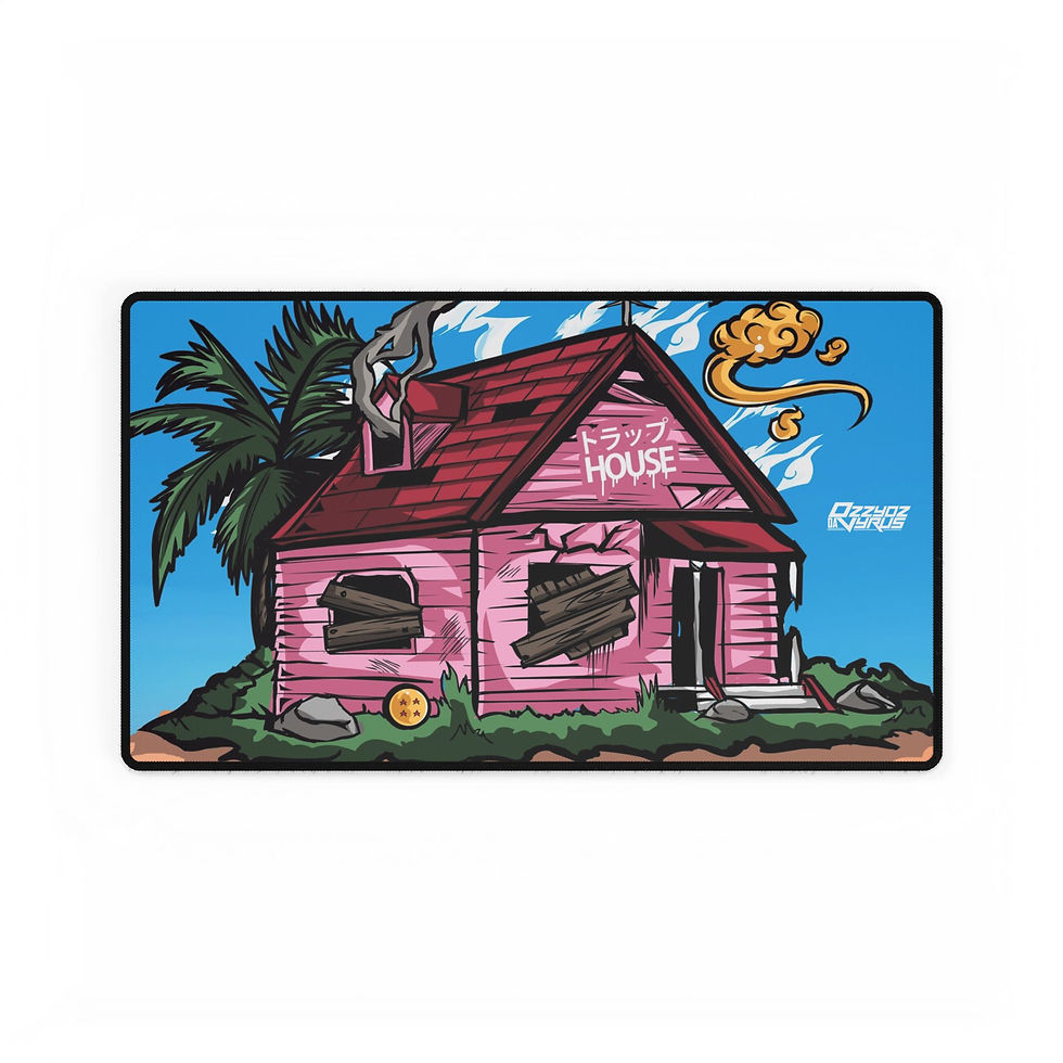 Thumbnail: Kame Trap House - Pink Trap Desk Mat Anime-Inspired Gaming Accessory