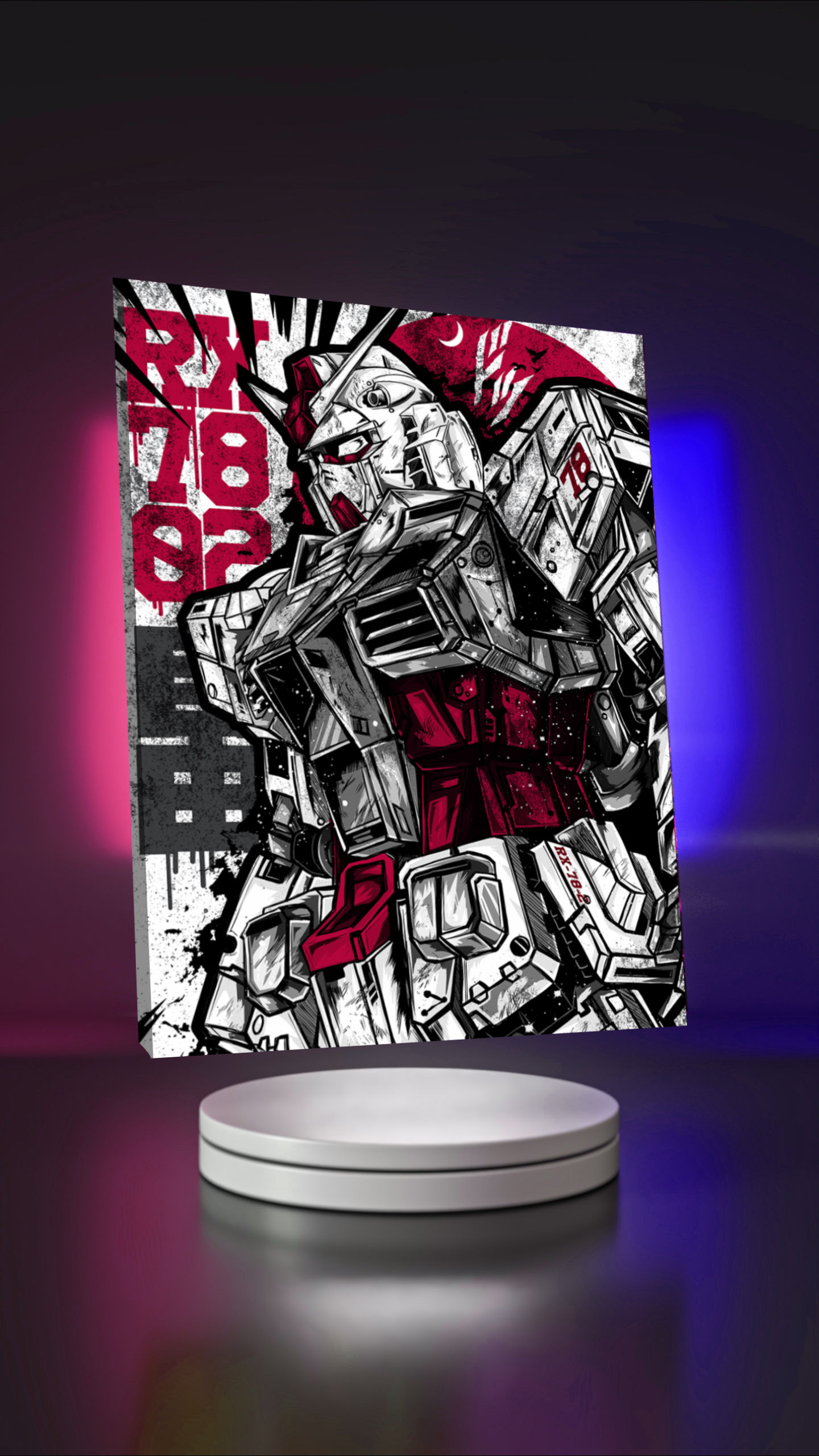 Gundam RX78 - Red Accent Edition Canvas
