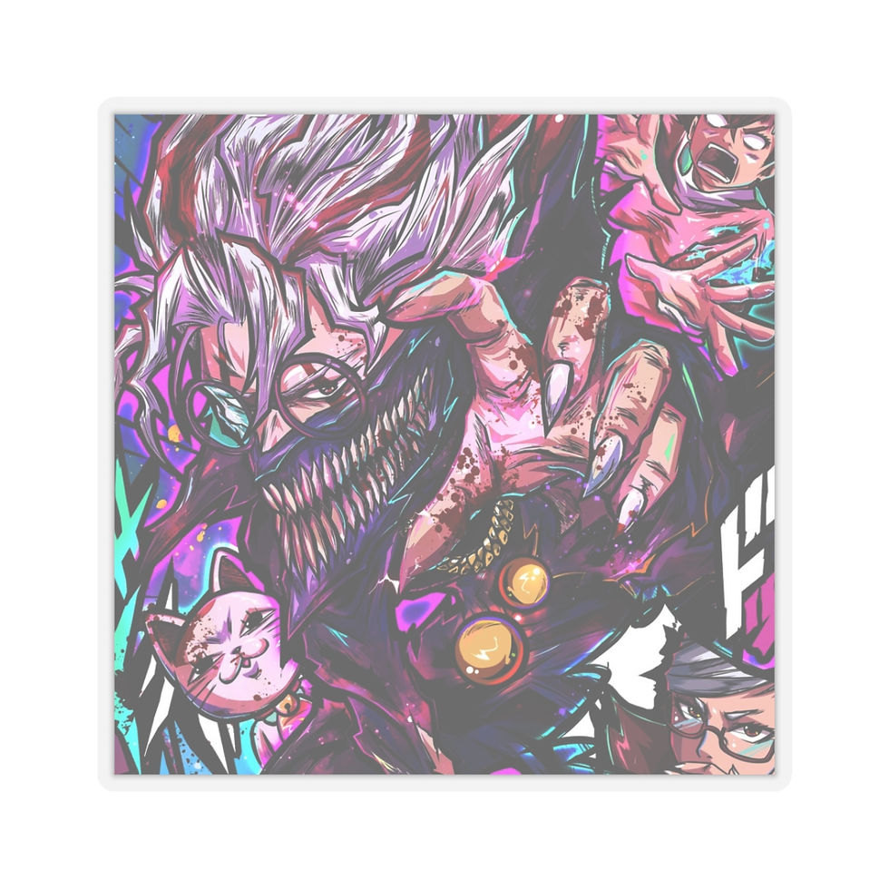 Turbo Demon Student Square Sticker
