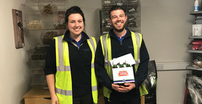 Chris Pope receives our latest employee recognition award...