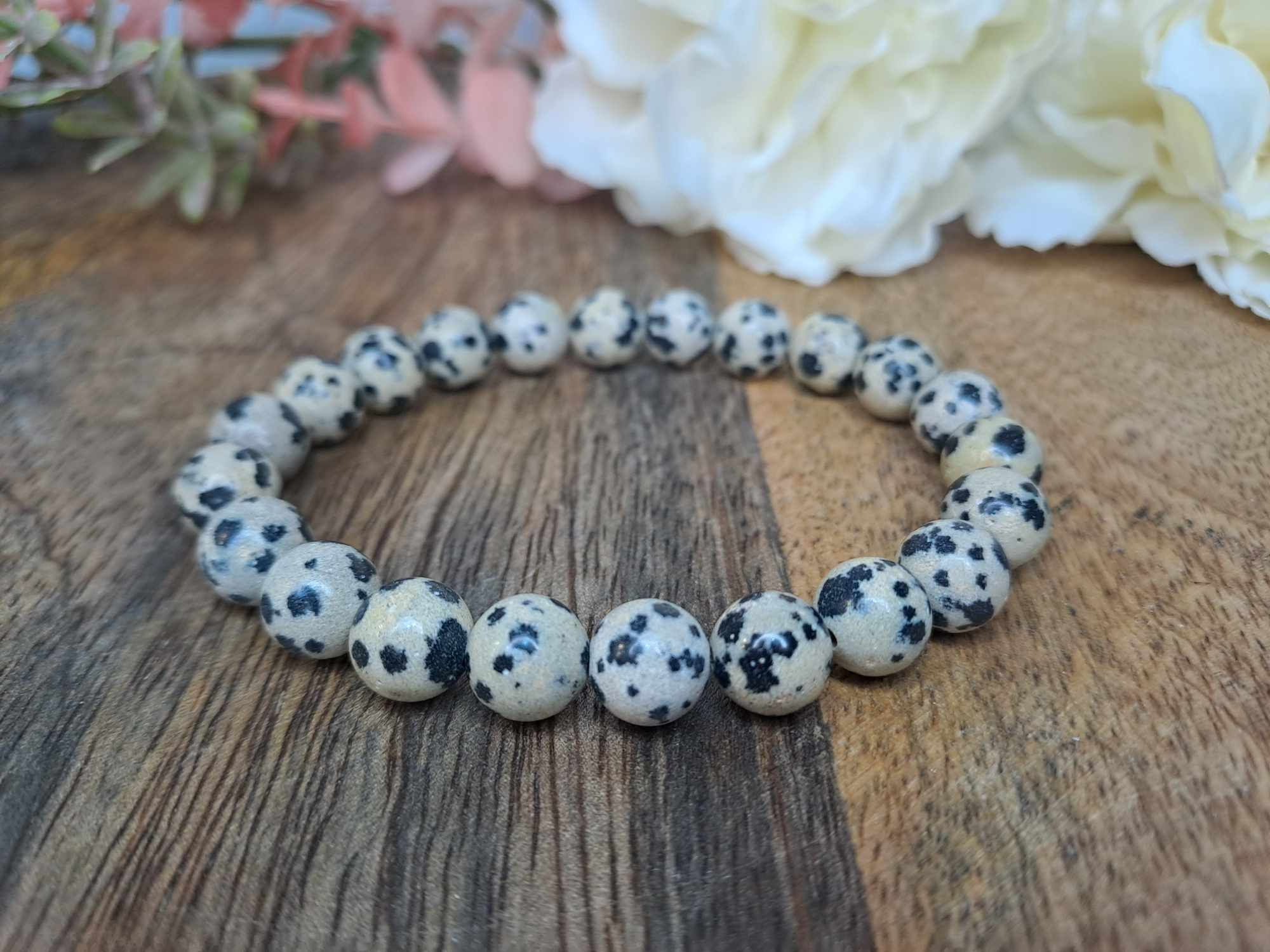Bracelet en Jaspe dalmatien