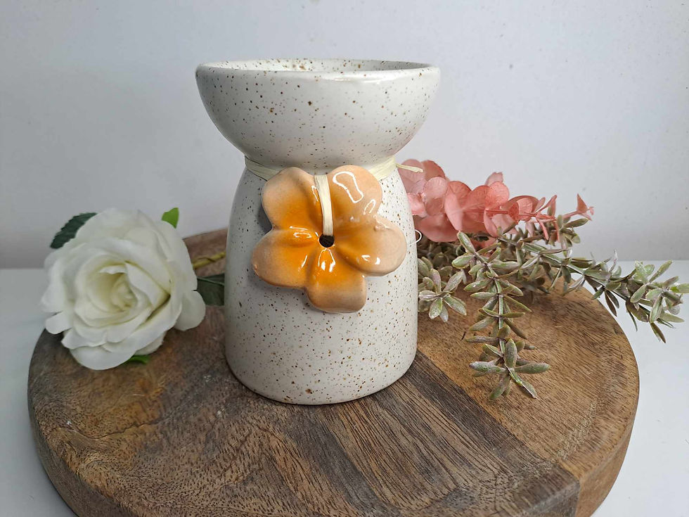 Brûleur avec fleur en céramique - Orange